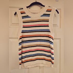 LOFT Women's Striped Knit Tank Top - Multicolor